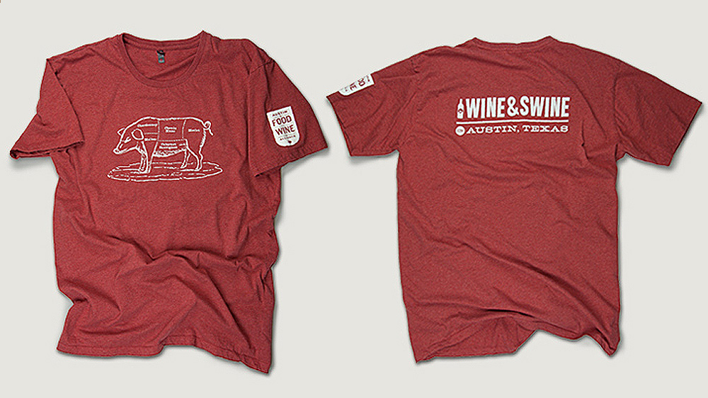 wine & swine t-shirts
